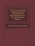 Cover: Das Wesen Und Der Hauptinhalt Der Theoretischen Nationalokonomie - Primary Source Edition - Nabu Press
