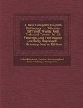 Cover: A New Complete English Dictionary ... - Nabu Press