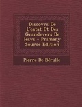 Cover: Discovrs de L'Estat Et Des Grandevers de Iesvs - Primary Source Edition - Nabu Press