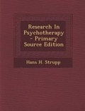 Cover: Research in Psychotherapy - Primary Source Edition - Nabu Press