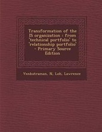 Enlarge image Cover: Transformation of the Is Organization - Nabu Press