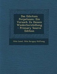 Enlarge image Cover: Das Edictum Perpetuum - Nabu Press
