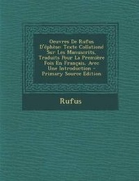 Enlarge image Cover: Oeuvres de Rufus D'Ephese - Nabu Press