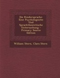Cover: Die Kindersprache - Nabu Press