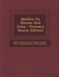 Cover: Quellen Zu Romeo Und Julia - Primary Source Edition - Nabu Press