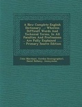 Cover: A New Complete English Dictionary ... - Nabu Press