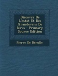 Cover: Discovrs de L'Estat Et Des Grandevers de Iesvs - Nabu Press