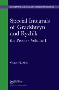 Abbildung von: Special Integrals of Gradshteyn and Ryzhik - Chapman & Hall/CRC