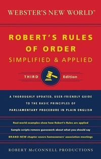 Enlarge image Cover: Webster's New World Robert's Rules Of Order Simplified And A - Houghton Mifflin