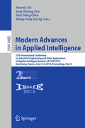 Cover: Modern Advances in Applied Intelligence - Springer