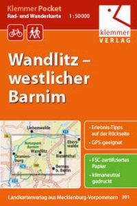 Abbildung von: Klemmer Pocket Rad- und Wanderkarte Wandlitz - westlicher Barnim - Klemmer-Verlag