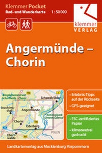 Abbildung von: Klemmer Pocket Rad- und Wanderkarte Angermünde - Chorin - Klemmer-Verlag