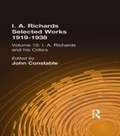 Cover: I A Richards & His Critics V10 - Routledge