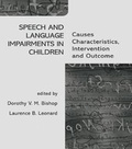 Cover: Speech and Language Impairments in Children - Psychology Press Ltd