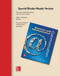 Enlarge image Cover: Loose Leaf Business and Adminstrative Communication with Connect Access Card - McGraw-Hill Education