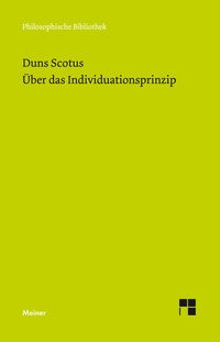 Abbildung von: Über das Individuationsprinzip - Meiner
