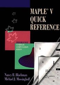 Enlarge image Cover: Maple V Quick Reference - Brooks/Cole