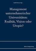 Cover: Management unternehmerischer Universit&auml;ten - Edition Rainer Hampp