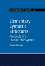 Cover: Elementary Syntactic Structures - Cambridge University Press