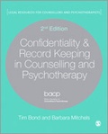 Cover: Confidentiality & Record Keeping in Counselling & Psychotherapy - SAGE Publications Ltd