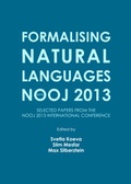 Cover: Formalising Natural Languages with NooJ 2013 - Cambridge Scholars Publishing