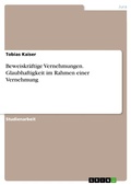 Cover: Beweiskr&auml;ftige Vernehmungen. Glaubhaftigkeit im Rahmen einer Vernehmung - GRIN Verlag