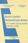 Abbildung von: Derecho canónico matrimonial para juristas - Editorial Dykinson, S.L.