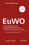 Cover: Europawahlordnung - Manz