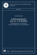 Abbildung von: Verfahrensmissbrauch nach Art. 11 SE-Richtlinie - Berliner Wissenschafts-Verlag