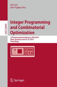 Enlarge image Cover: Integer Programming and Combinatorial Optimization - Springer