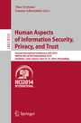 Cover: Human Aspects of Information Security, Privacy, and Trust - Springer