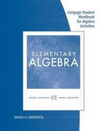 Abbildung von: Student Workbook for Kaufmann/Schwitters' Elementary Algebra, 9th - Cengage Learning, Inc
