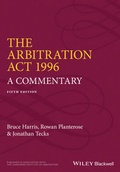 Cover: The Arbitration Act 1996 - Wiley-Blackwell