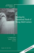 Cover: Meeting the Transitional Needs of Young Adult Learners - Jossey-Bass