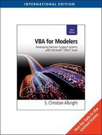Abbildung von: VBA for Modelers - South-Western College Publishing