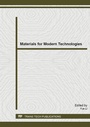 Cover: Materials for Modern Technologies - Trans Tech Publications Ltd