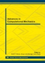 Cover: Advances in Computational Mechanics - Trans Tech Publications Ltd