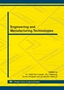 Cover: Engineering and Manufacturing Technologies - Trans Tech Publications Ltd