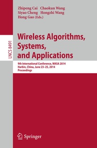 Enlarge image Cover: Wireless Algorithms, Systems, and Applications - Springer