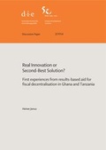 Cover: Real innovation or second-best solution? - German Institute of Development and Sustainability (IDOS) gGmbH