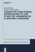 Cover: Cognitive-Functional Approaches to the Study of Japanese as a Second Language - De Gruyter Mouton