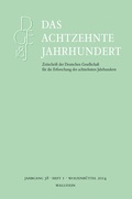 Cover: Das achtzehnte Jahrhundert 38/1 - Wallstein