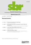 Cover: Neuroeconomics sbr Special Issue 5/2014 - Fachmedien Otto Schmidt