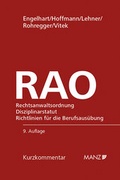 Cover: RAO Rechtsanwaltsordnung - Manz