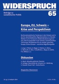 Enlarge image Cover: Widerspruch 65 - Rotpunktverlag