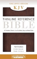 Cover: KJV Thinline Reference Bible Chestnut Brown - Hendrickson Publishers Inc