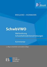 Abbildung von: SchwbVWO - Erich Schmidt Verlag