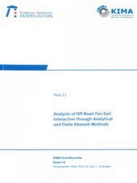 Enlarge image Cover: Analysis of off-road tire-soil interaction through analytical and finite element methods - RPTU Rheinland-Pfälzische Technische Universität Kaiserslautern Landau