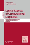 Cover: Logical Aspects of Computational Linguistics - Springer