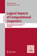 Cover: Logical Aspects of Computational Linguistics - Springer
